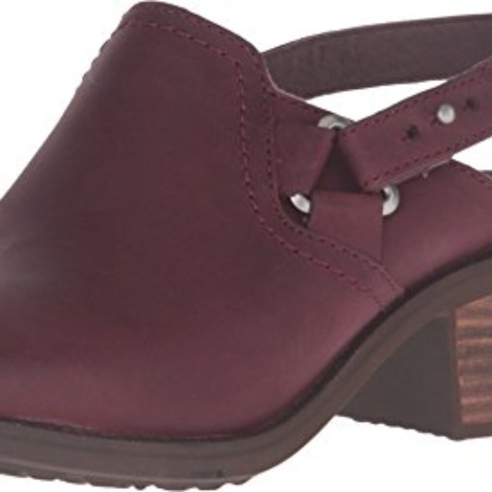 Teva Burgundy Foxy Clog Leather - Picture 2 of 11
